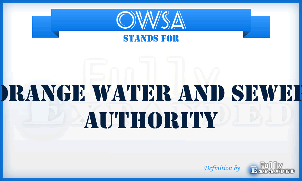 OWSA - Orange Water and Sewer Authority