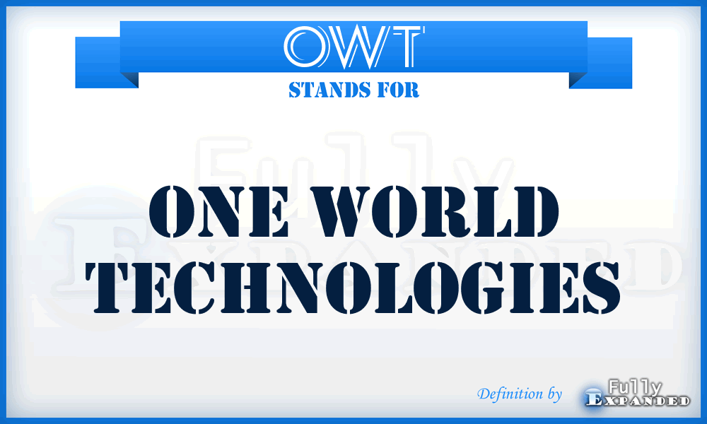 OWT - One World Technologies