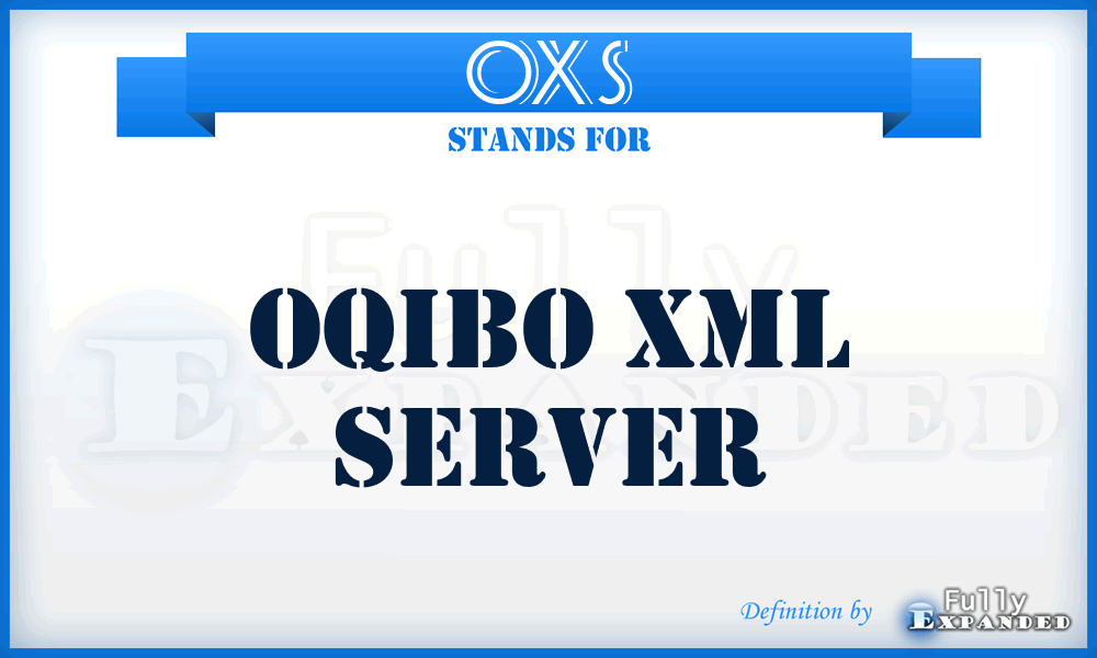 OXS - Oqibo Xml Server