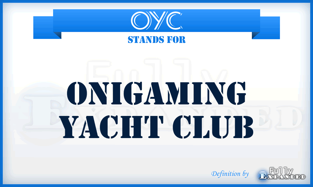 OYC - Onigaming Yacht Club