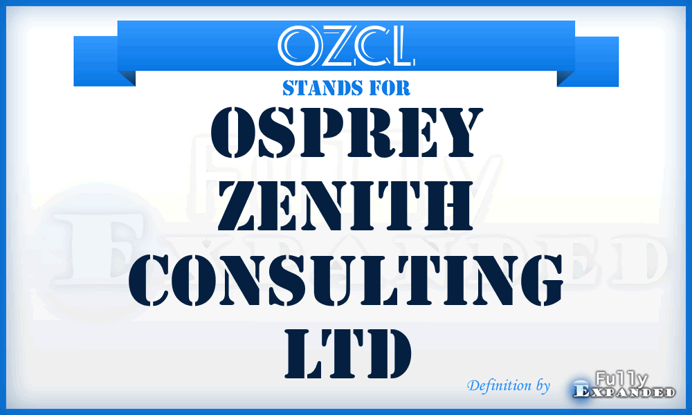 OZCL - Osprey Zenith Consulting Ltd