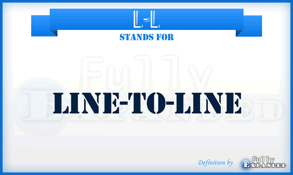 L-L - Line-to-Line