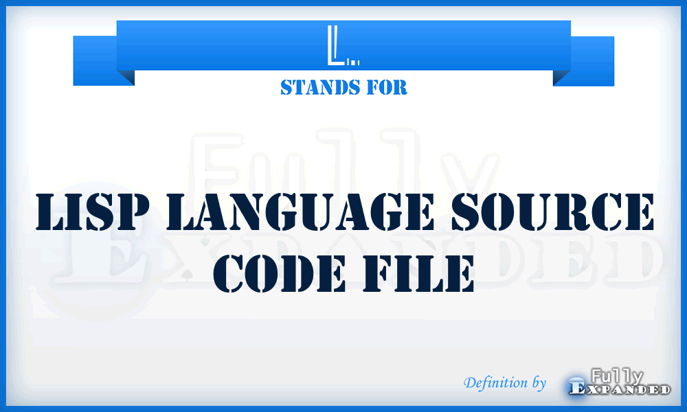 L. - Lisp language source code file