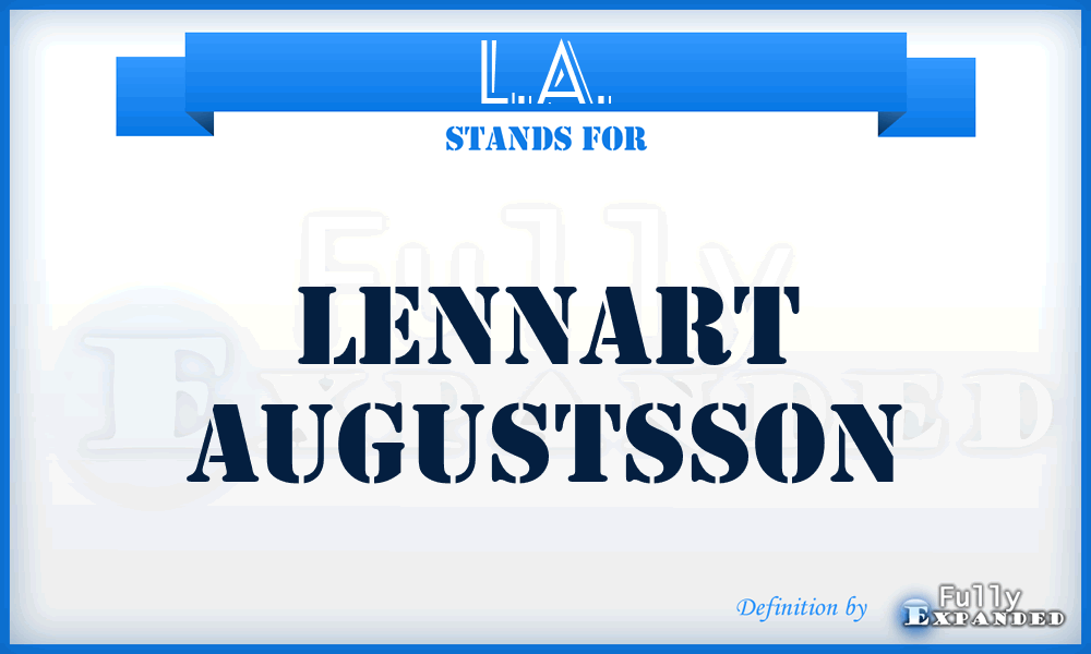 L.A. - Lennart Augustsson