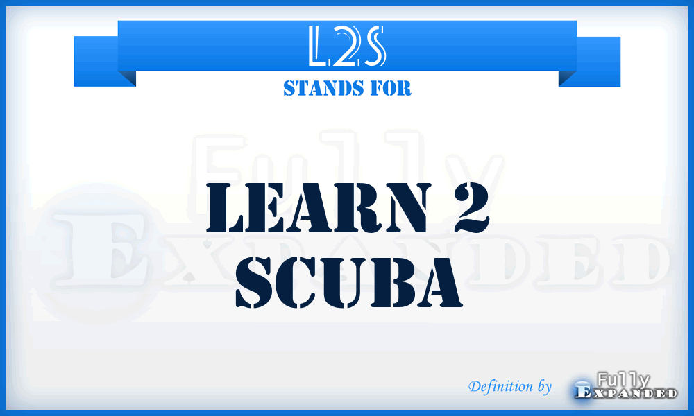 L2S - Learn 2 Scuba