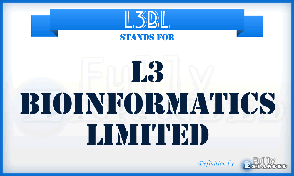 L3BL - L3 Bioinformatics Limited