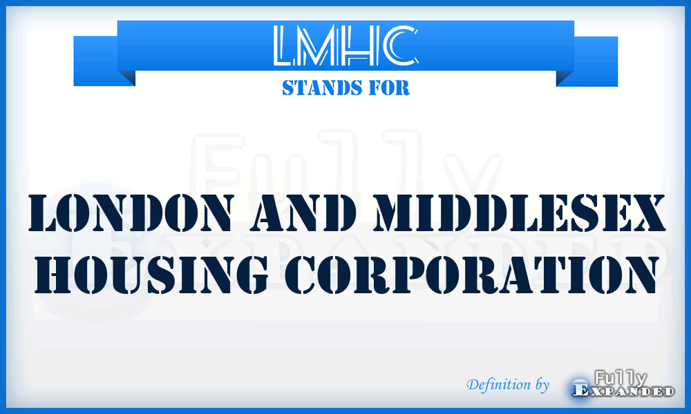 LMHC - London and Middlesex Housing Corporation