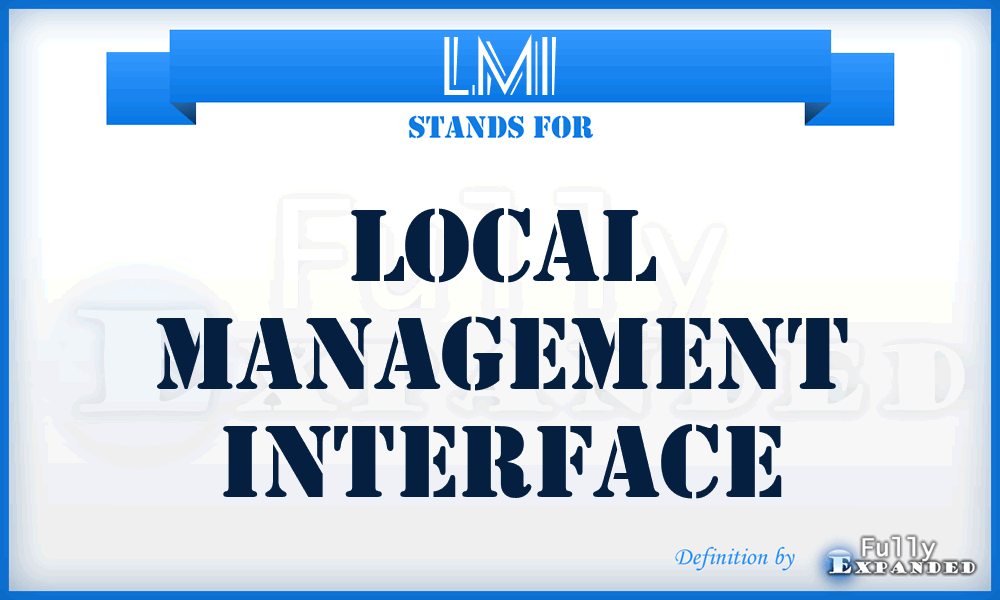 LMI - local management interface