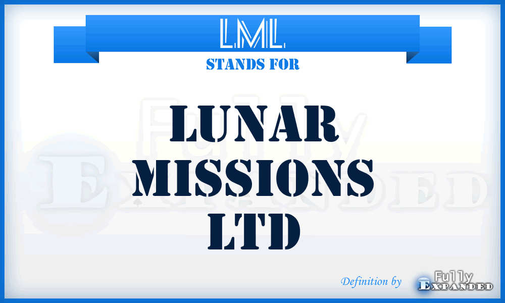 LML - Lunar Missions Ltd