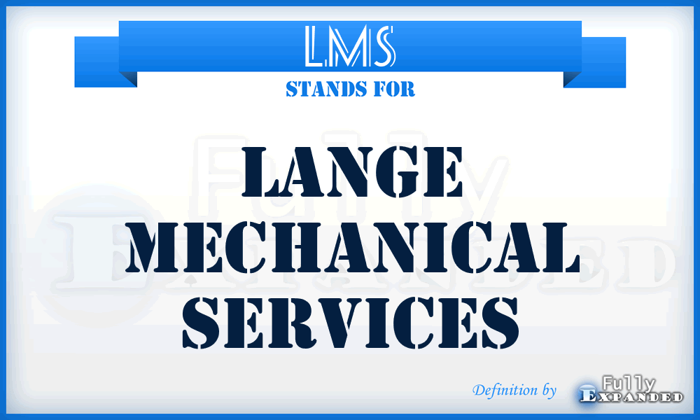 LMS - Lange Mechanical Services