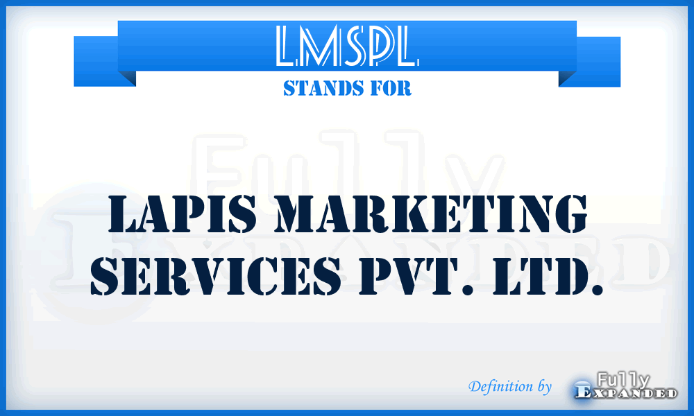 LMSPL - Lapis Marketing Services Pvt. Ltd.
