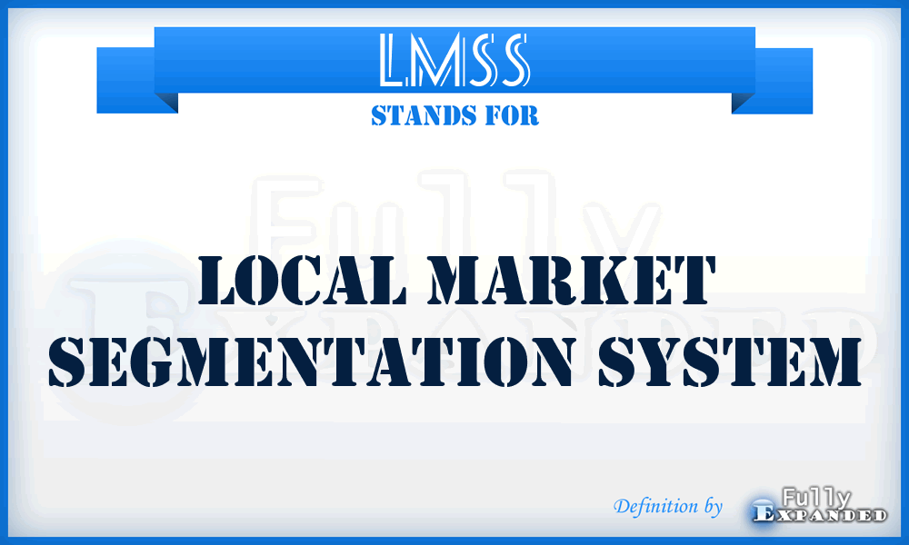 LMSS - Local Market Segmentation System