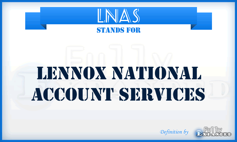 LNAS - Lennox National Account Services