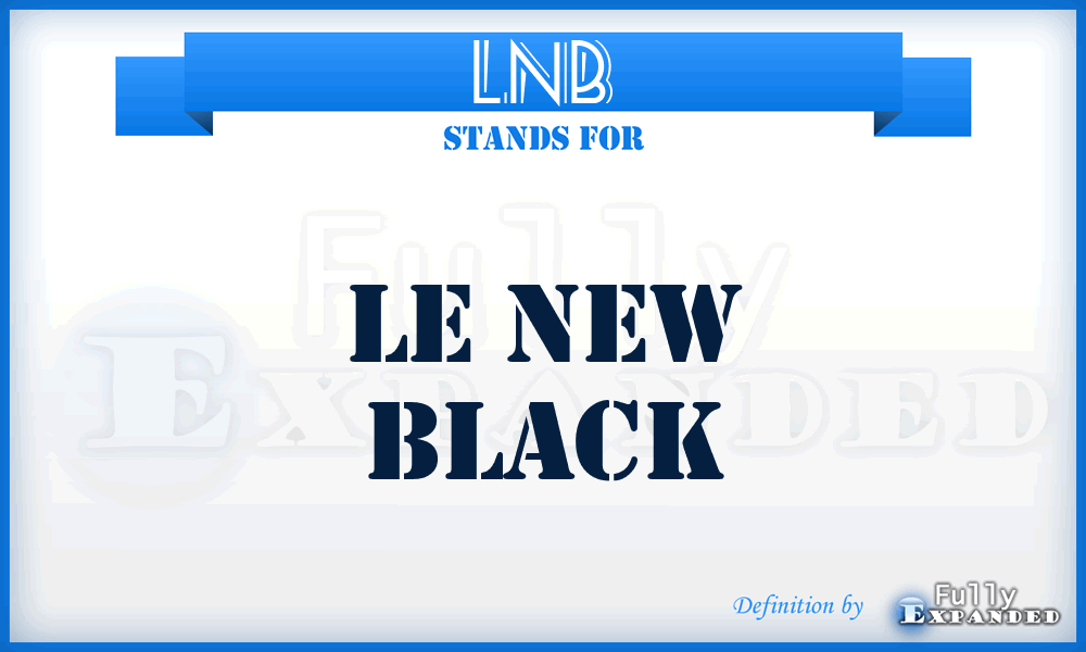 LNB - Le New Black