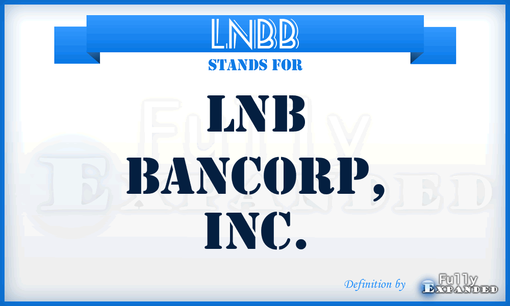 LNBB - LNB Bancorp, Inc.