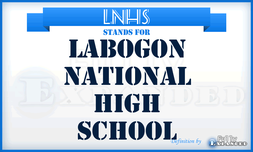 LNHS - Labogon National High School