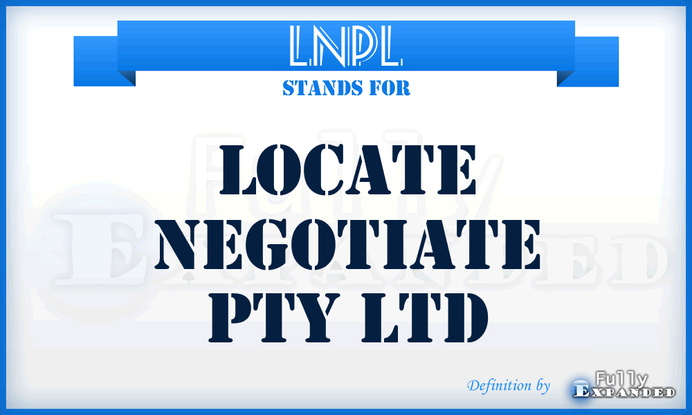 LNPL - Locate Negotiate Pty Ltd