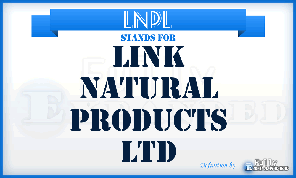 LNPL - Link Natural Products Ltd