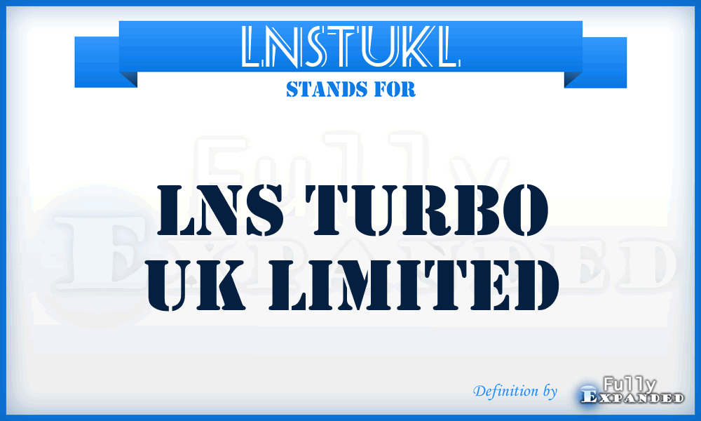 LNSTUKL - LNS Turbo UK Limited