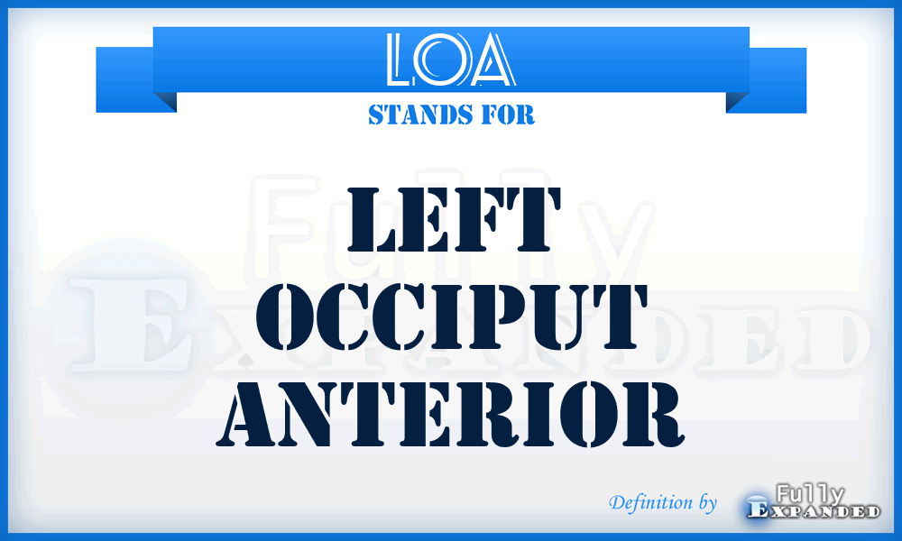 LOA - left occiput anterior