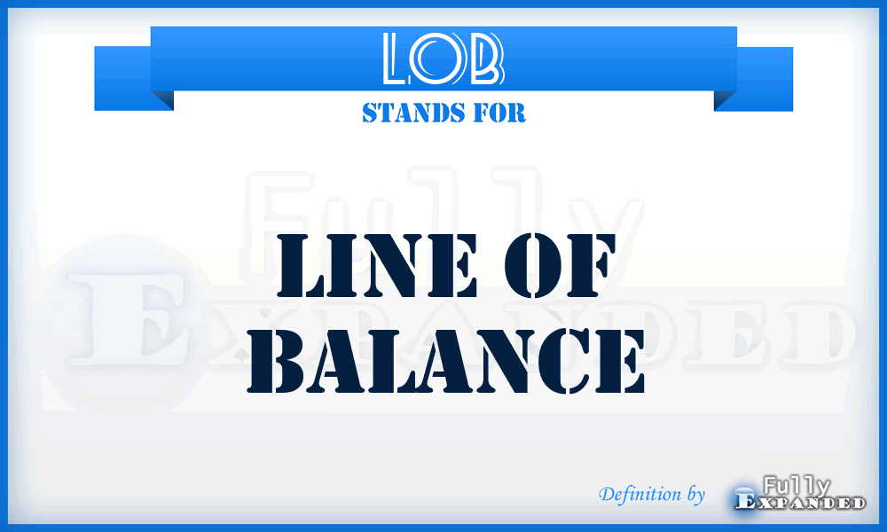 LOB - line of balance