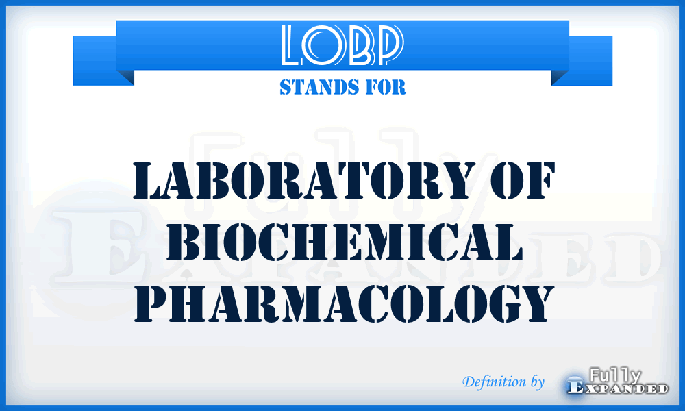 LOBP - Laboratory of Biochemical Pharmacology