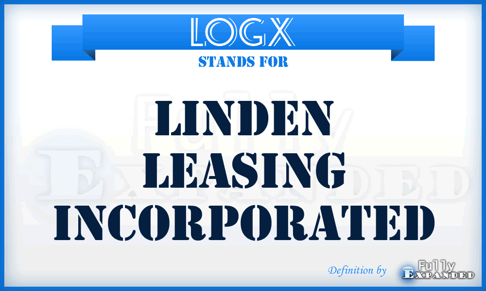 LOGX - Linden Leasing Incorporated
