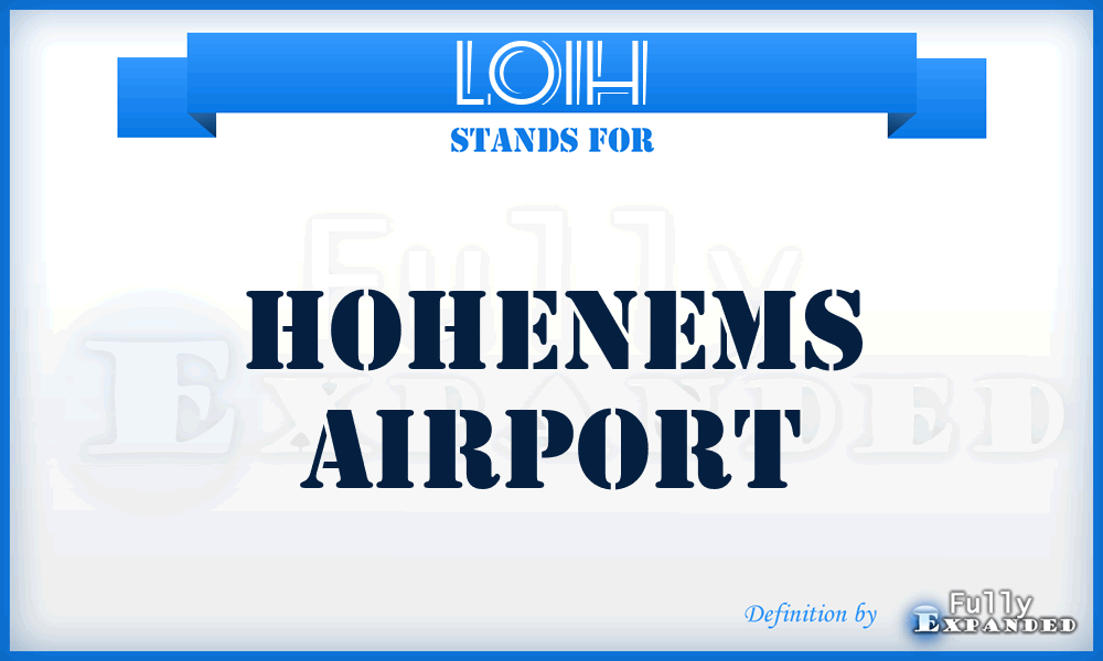 LOIH - Hohenems airport