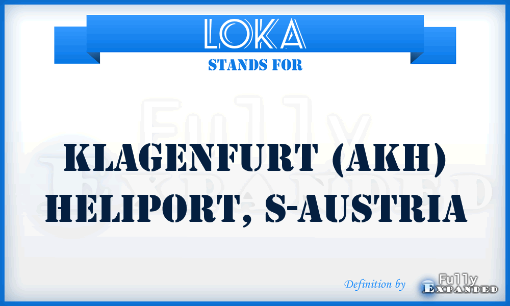 LOKA - Klagenfurt (AKH) Heliport, S-Austria