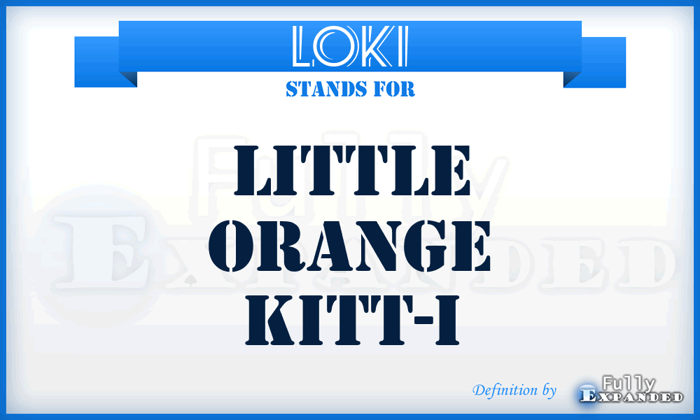 LOKI - Little Orange Kitt-I