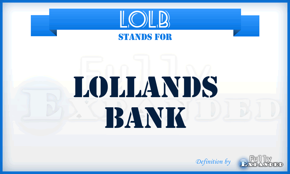 LOLB - Lollands Bank