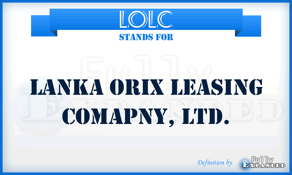 LOLC - Lanka Orix Leasing Comapny, LTD.