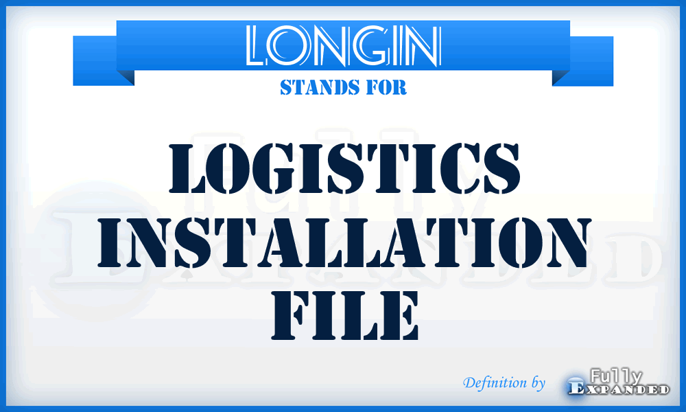LONGIN - logistics installation file