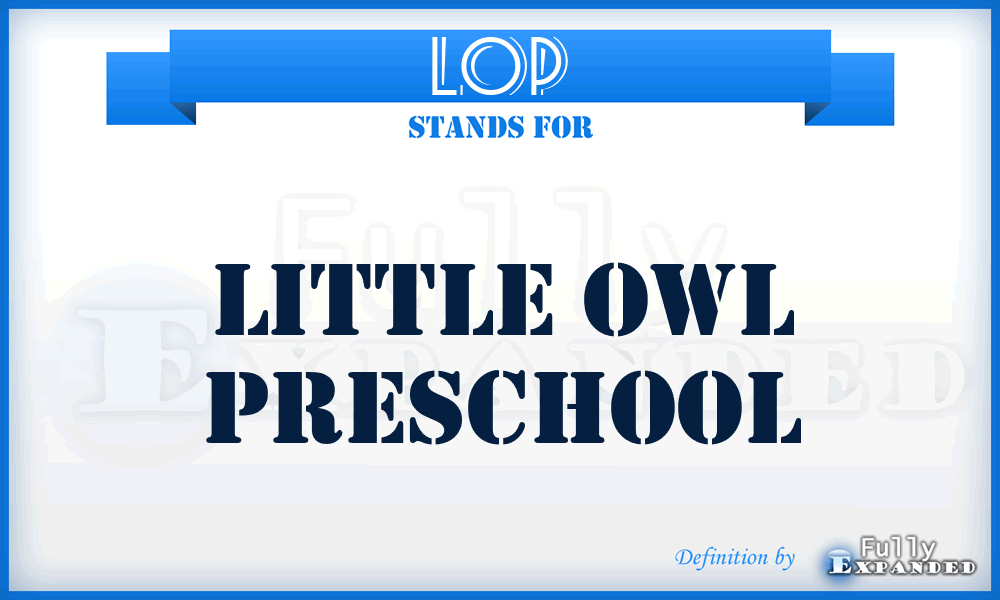 LOP - Little Owl Preschool