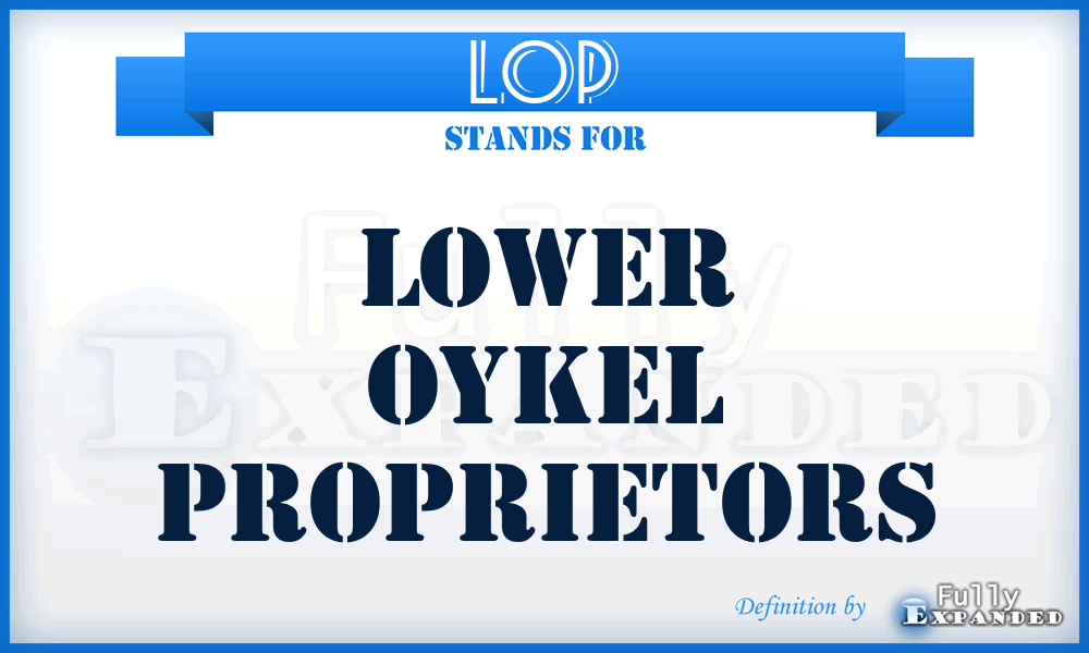 LOP - Lower Oykel Proprietors
