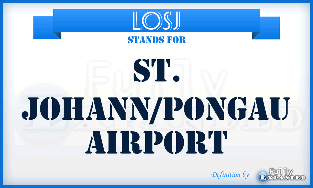 LOSJ - St. Johann/Pongau airport