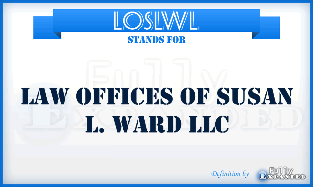 LOSLWL - Law Offices of Susan L. Ward LLC