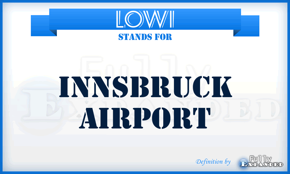 LOWI - Innsbruck airport