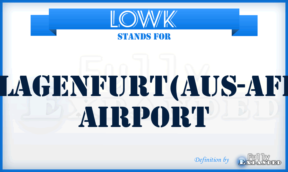 LOWK - Klagenfurt(Aus-Afb) airport