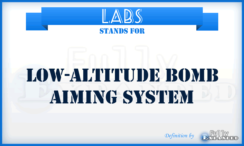 LABS - low-altitude bomb aiming system