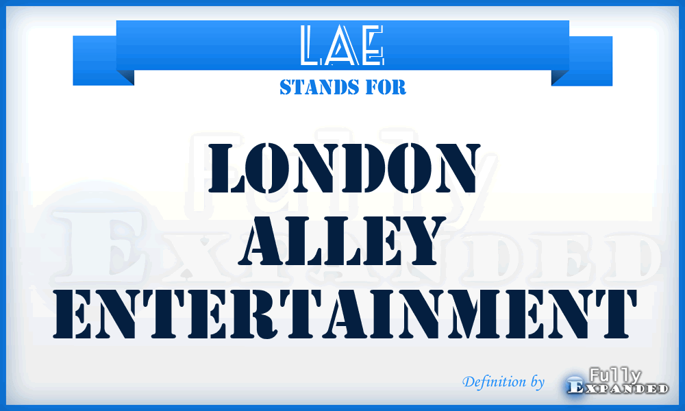 LAE - London Alley Entertainment