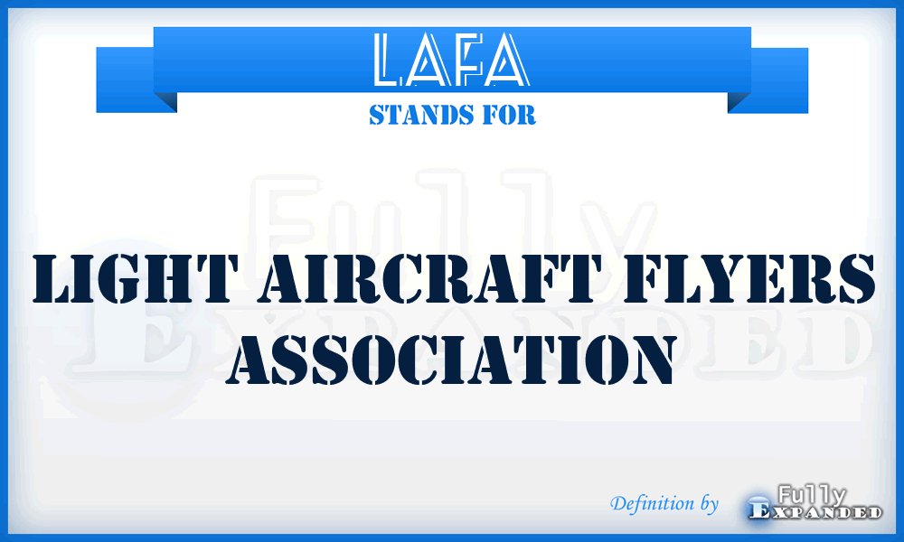 LAFA - Light Aircraft Flyers Association