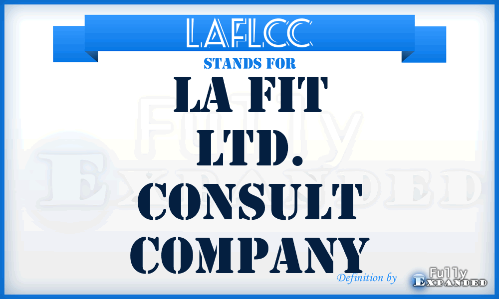LAFLCC - LA Fit Ltd. Consult Company