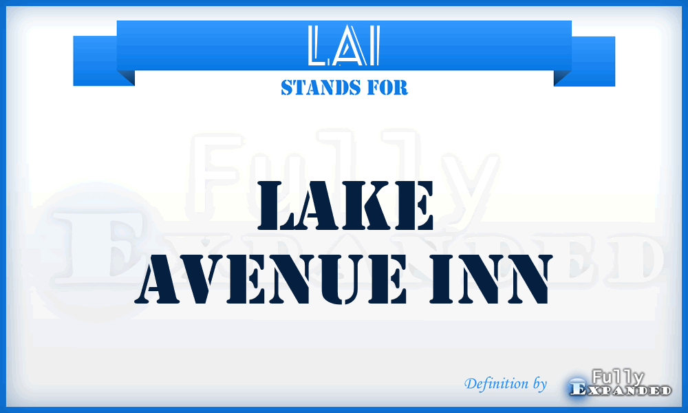 LAI - Lake Avenue Inn