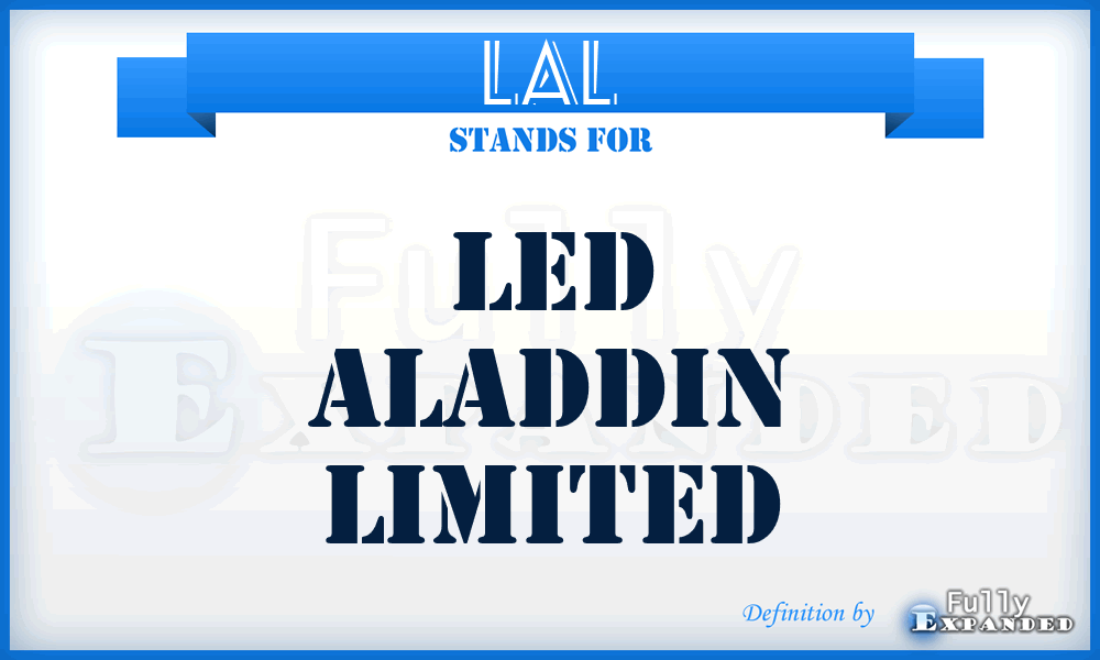 LAL - Led Aladdin Limited