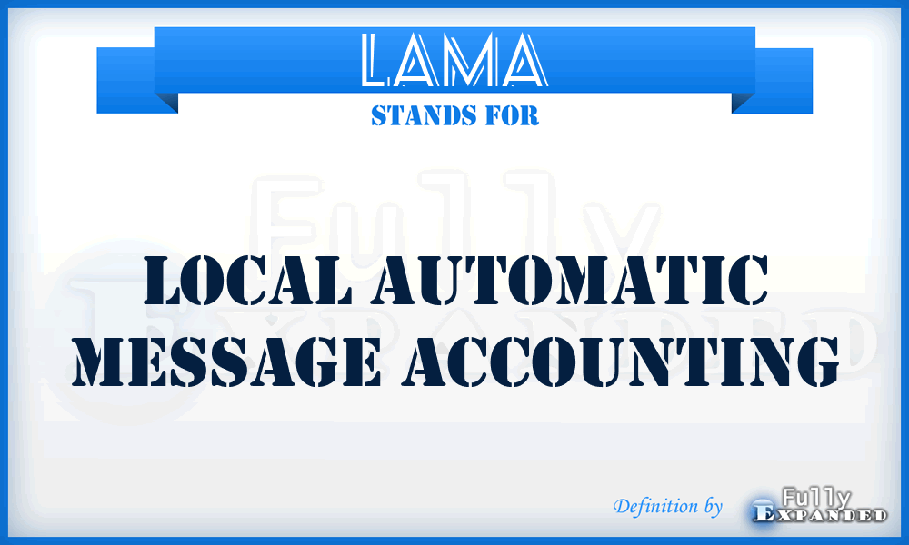 LAMA - Local Automatic Message Accounting