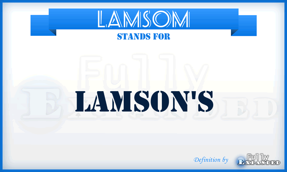 LAMSOM - Lamson's