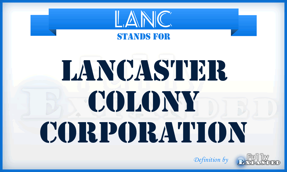 LANC - Lancaster Colony Corporation