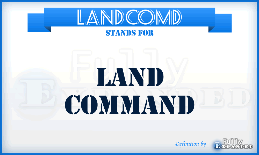 LANDCOMD - LAND Command