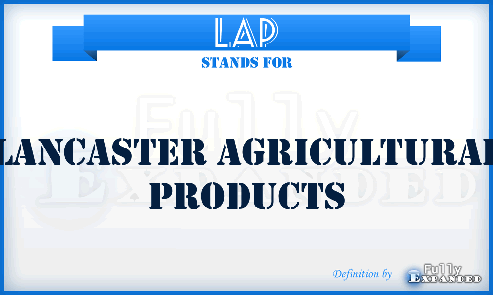 LAP - Lancaster Agricultural Products